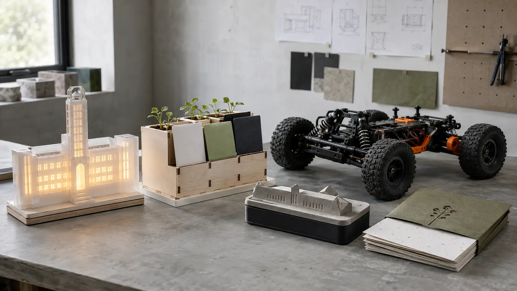PEAPER LAB 校园建筑小夜灯、桌面种植文创与模块化 RC 原型组合