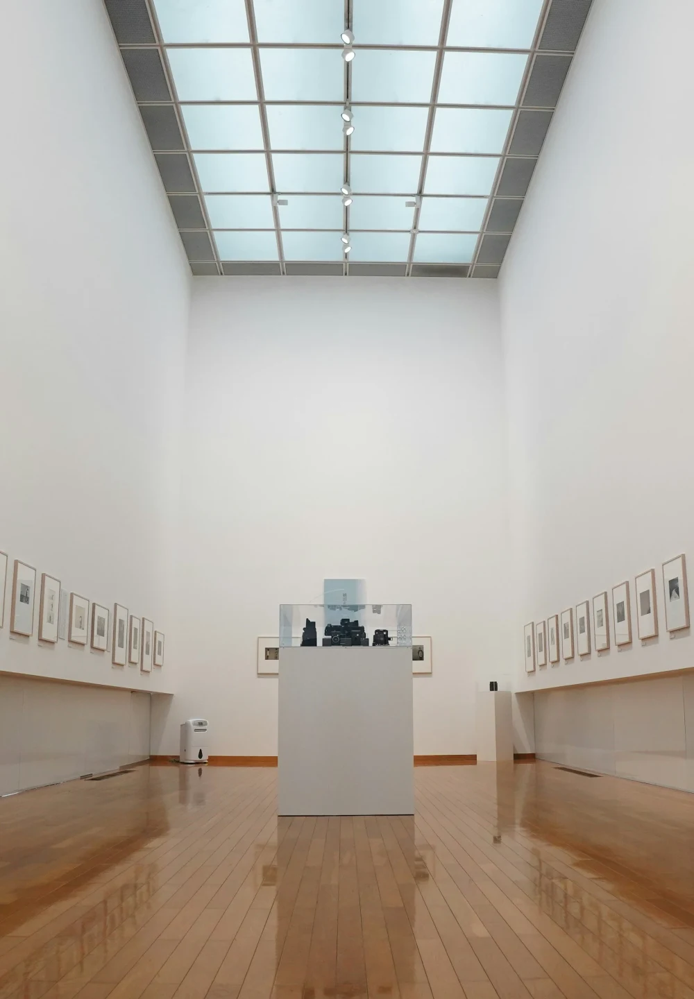 白墙、木地板与摄影作品构成的文化展厅（设计参考）